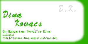 dina kovacs business card